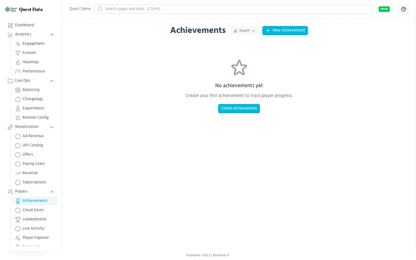 Achievements page with unlock rate percentages